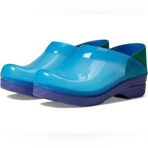 Dansko Blue and Green Mules 39